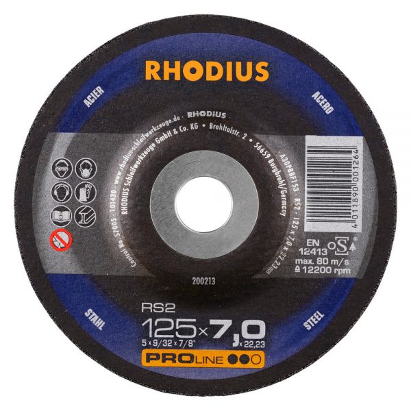 Rhodius RS2 125x7x22.23 τροχός λείανσης