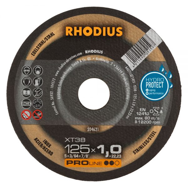 rhodius xt38 extra-thin 125x1x22.23 diskos kopis inox